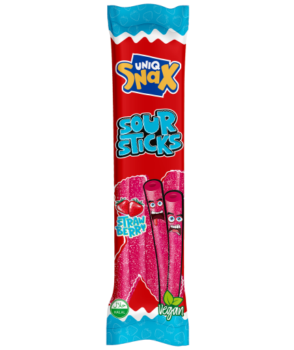 Uniq Snax Strawberry Sour Sticks 18-30g