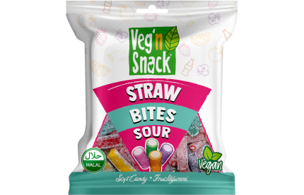 Veg'n Snack Straw Bites 80G